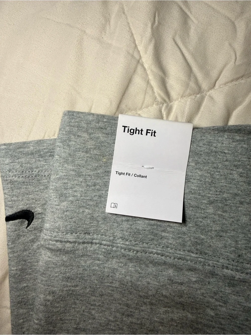Nike Light Gray Women's High-Rise Bike Shorts